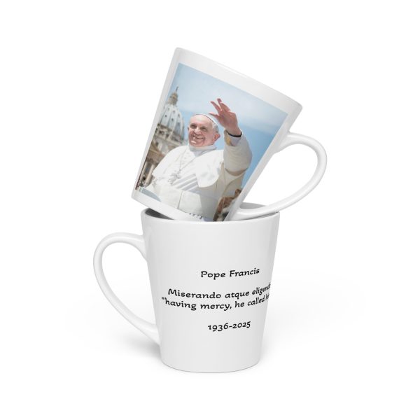 Pope Francis 12oz Latte Mug with Coat of Arms Motto