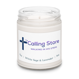 The Calling Store 9oz Scented Soy Candle - White Sage and Lavender