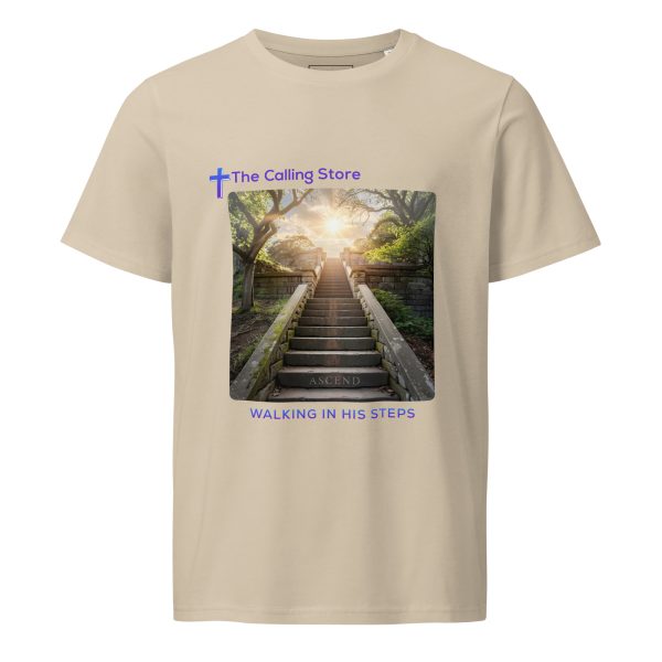 Walking in His Steps 100% Organic Cotton Unisex T-Shirt - Image 2
