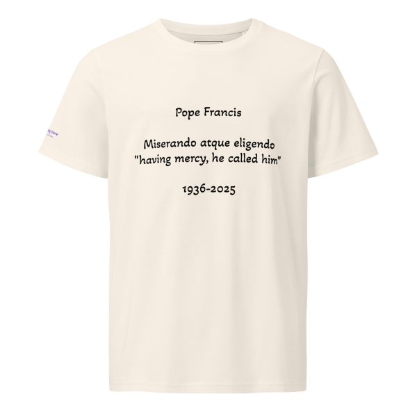 Pope Francis Coat of Arms Motto 100% Organic Cotton Unisex T-Shirt - Image 9