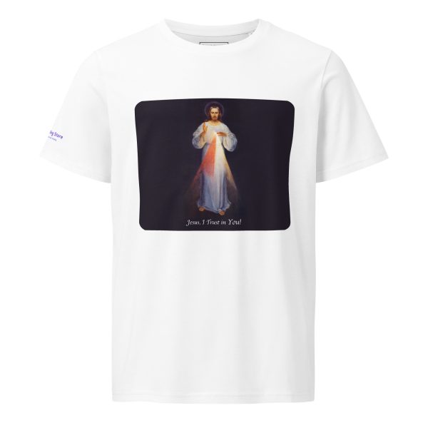 Divine Mercy 100% Organic Cotton Unisex T-shirt - Image 6