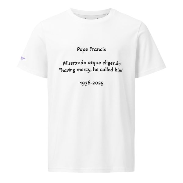 Pope Francis Coat of Arms Motto 100% Organic Cotton Unisex T-Shirt - Image 13