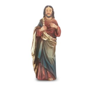 Sacred Heart of Jesus 4" Resin Statue