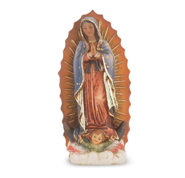 Our Lady of Guadalupe  4" Resin Statue
