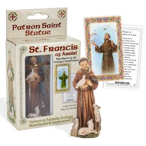 Saint Francis of Assisi  4" Resin Statue