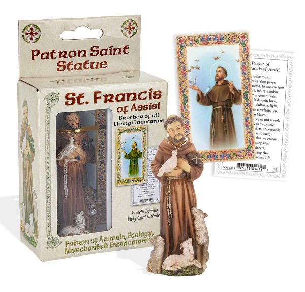 Saint Francis of Assisi  4" Resin Statue