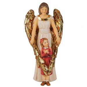 Guardian Angel with Girl  4" Resin Statue