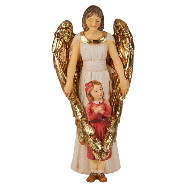 Guardian Angel with Girl 4" Resin Statue