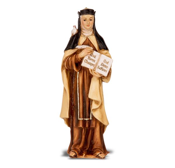 St. Teresa of Avila 4" Resin Statue