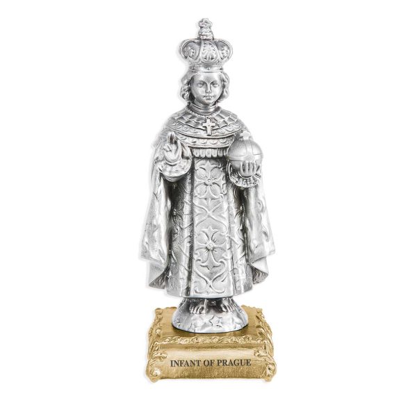 Infant of Prague 4.5" Pewter Statue
