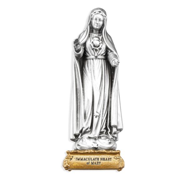 Immaculate Heart of Mary 4.5" Pewter Statue
