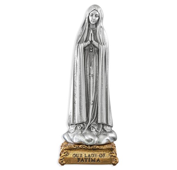 Our Lady of Fatima 4.5" Pewter Statue