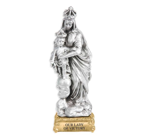 Our Lady of Victory 4.5" Pewter Statue