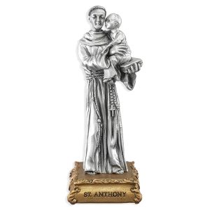 St. Anthony of Padua 4.5" Pewter Statue