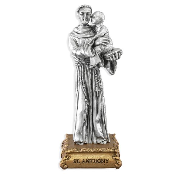 St. Anthony of Padua 4.5" Pewter Statue