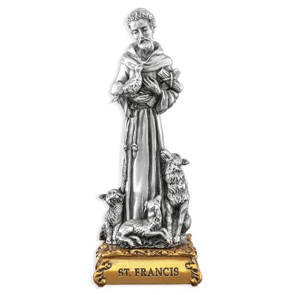 St. Francis of Assisi 4.5" Pewter Statue