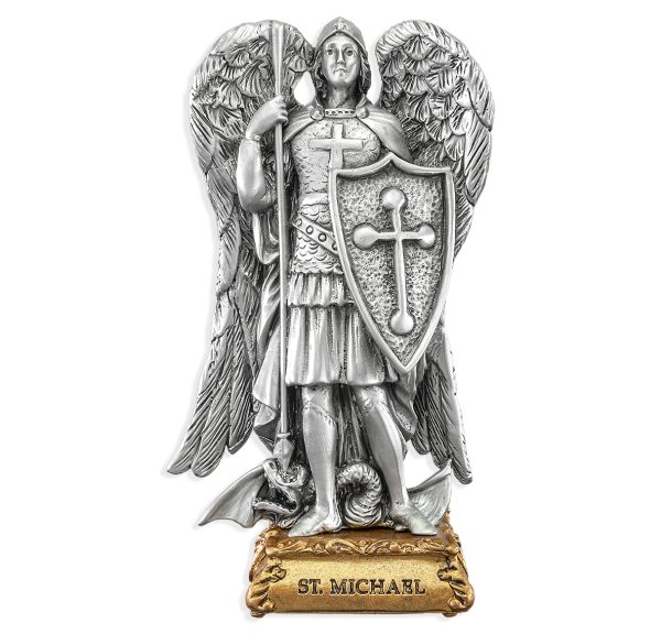 St. Michael the Archangel 4.5" Pewter Statue