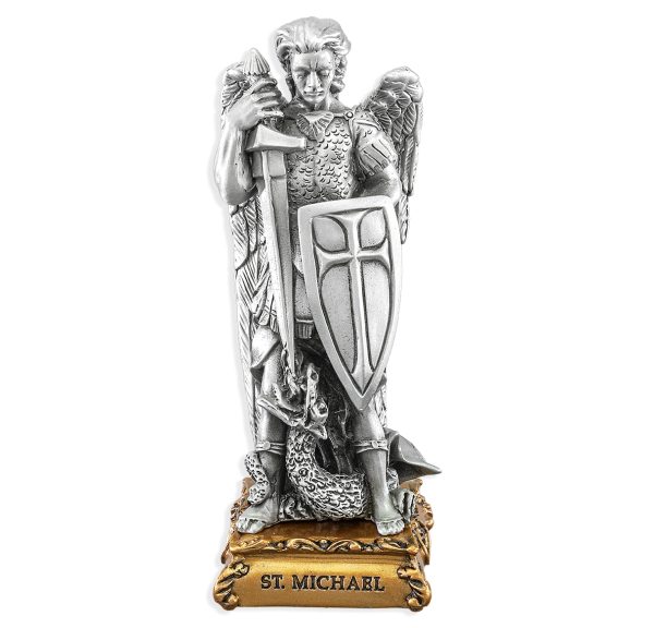 St. Michael the Archangel 4.5" Pewter Statue