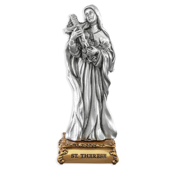 St. Therese of Liseaux 4.5" Pewter Statue