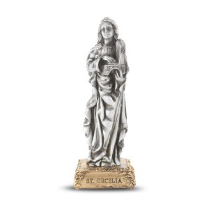 St. Cecilia 4.5" Pewter Statue