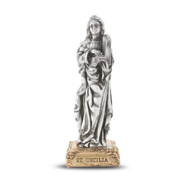 St. Cecilia 4.5" Pewter Statue