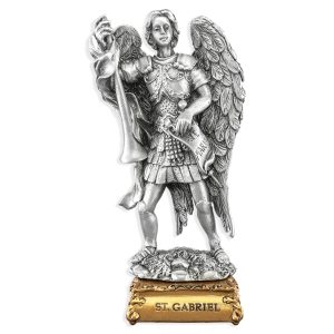 St. Gabriel the Archangel 4.5" Pewter Statue