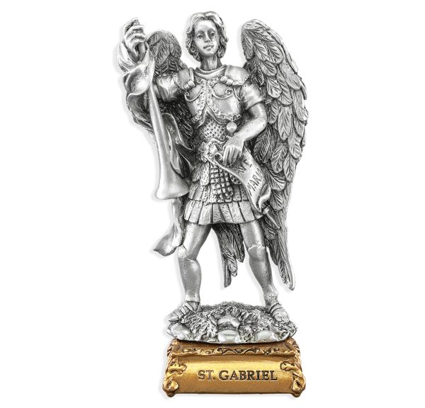 St. Gabriel the Archangel 4.5" Pewter Statue