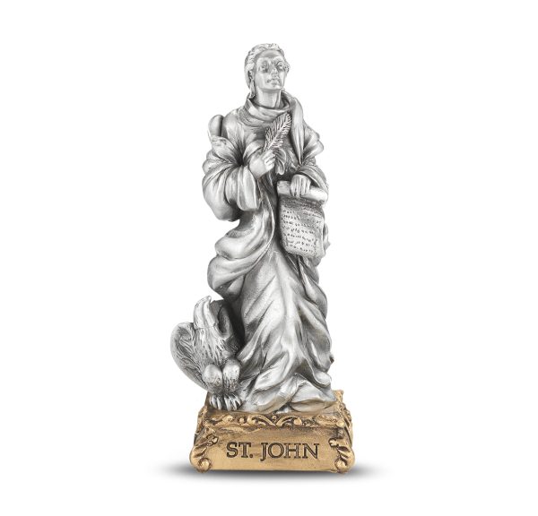 St. John the Evangelist 4.5" Pewter Statue