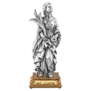 St. Lucy of Syracuse 4.5" Pewter Statue
