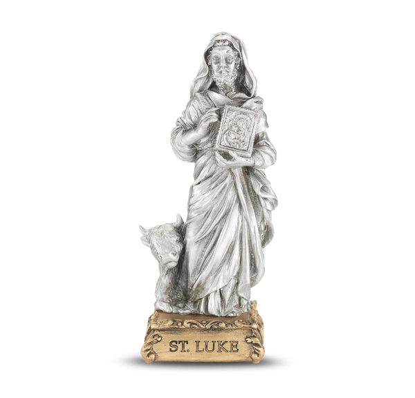 St. Luke 4.5" Pewter Statue