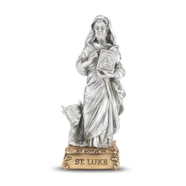 St. Luke 4.5" Pewter Statue