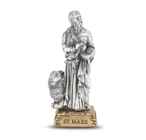 St. Mark the Evangelist 4.5" Pewter Statue