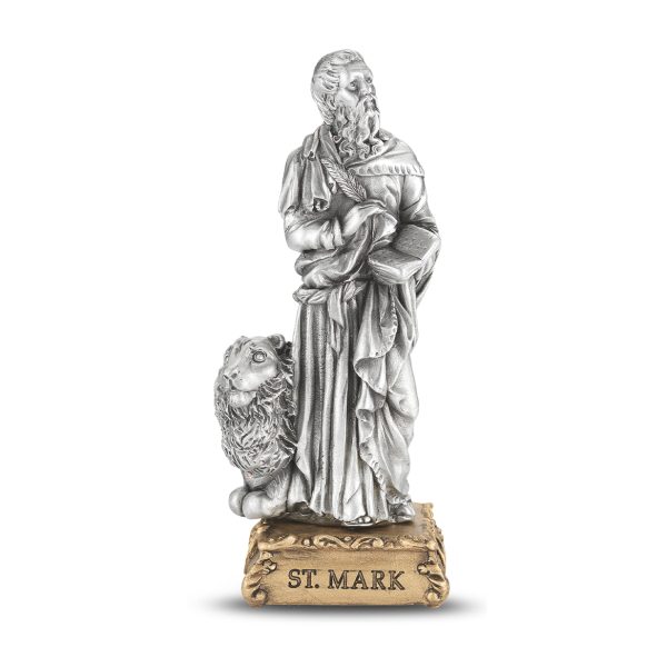 St. Mark the Evangelist 4.5" Pewter Statue