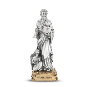 St. Matthew the Apostle 4.5" Pewter Statue