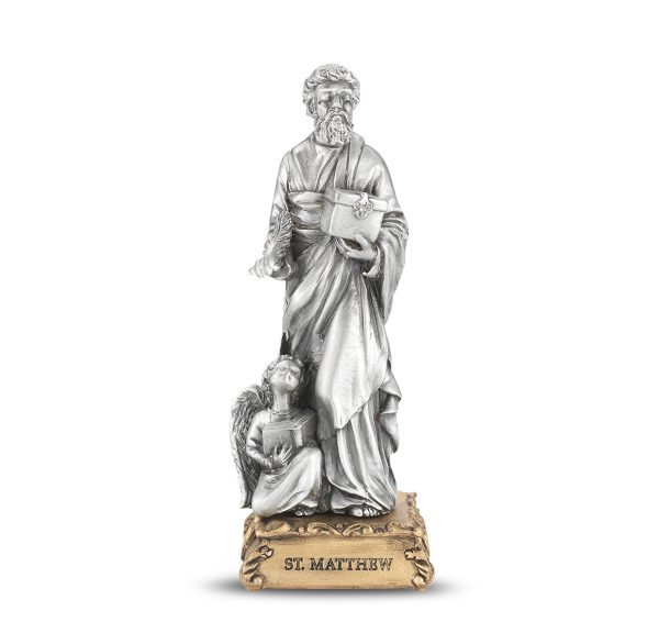 St. Matthew the Apostle 4.5" Pewter Statue