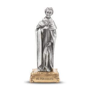 St. Peregrine 4.5" Pewter Statue