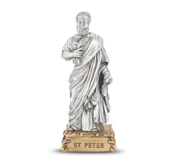 St. Peter the Apostle 4.5" Pewter Statue