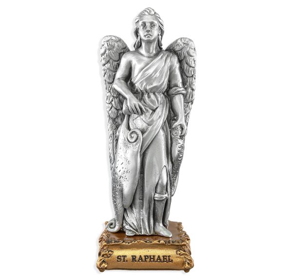 St. Raphael the Archangel 4.5" Pewter Statue