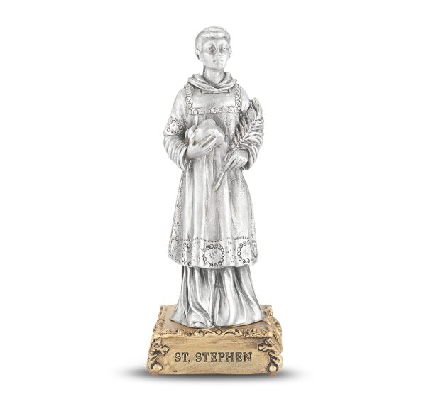St. Stephen the Matyr 4.5" Pewter Statue