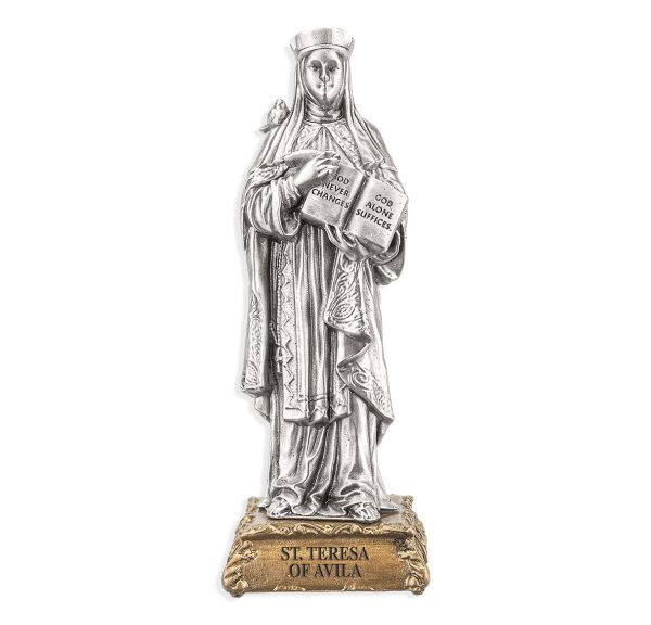 St. Teresa of Avila 4.5" Pewter Statue