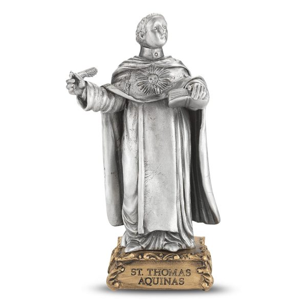 St. Thomas Aquinas 4.5" Pewter Statue