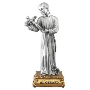 St. Gerard Majella 4.5" Pewter Statue