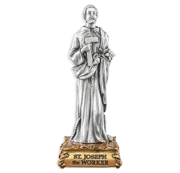 St. Joseph the Worker 4.5" Pewter Statue