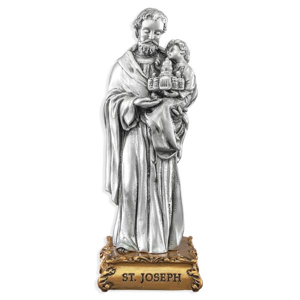 St. Joseph (Foster Father of Jesus) 4.5" Pewter Statue