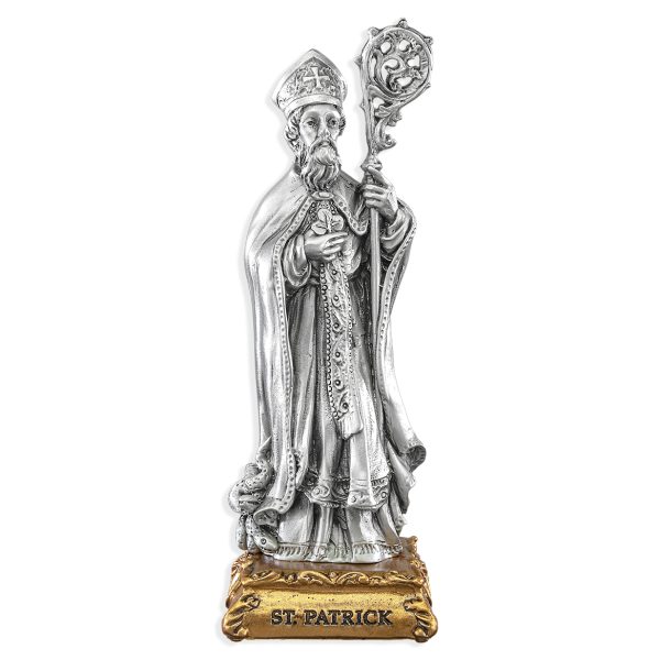 St. Patrick of Ireland 4.5" Pewter Statue