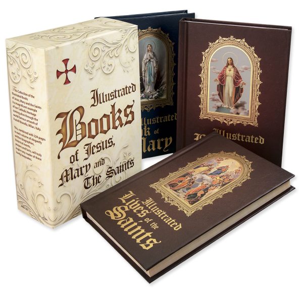 Illustrated Book of Jesus, Mary, and Saints (Set of 3)