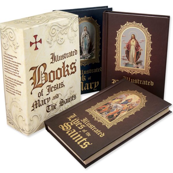 Illustrated Book of Jesus, Mary, and Saints (Set of 3)
