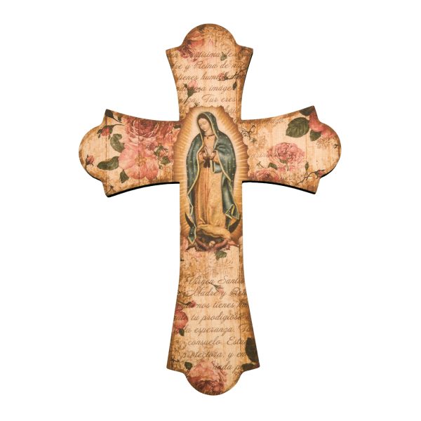 10" Our Lady of Guadalupe Wood Cross