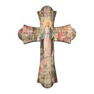 10" Our Lady of Grace Wood Cross