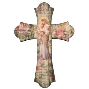10" Our Lady of Divine Innocence Wood Cross